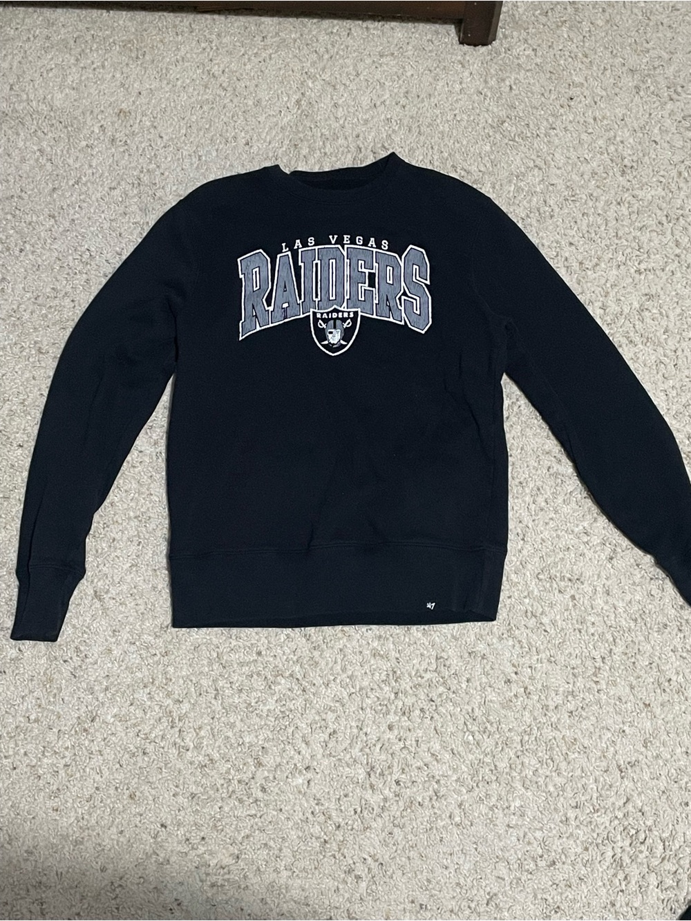 Las Vegas Raiders Black Crewneck Sweatshirt